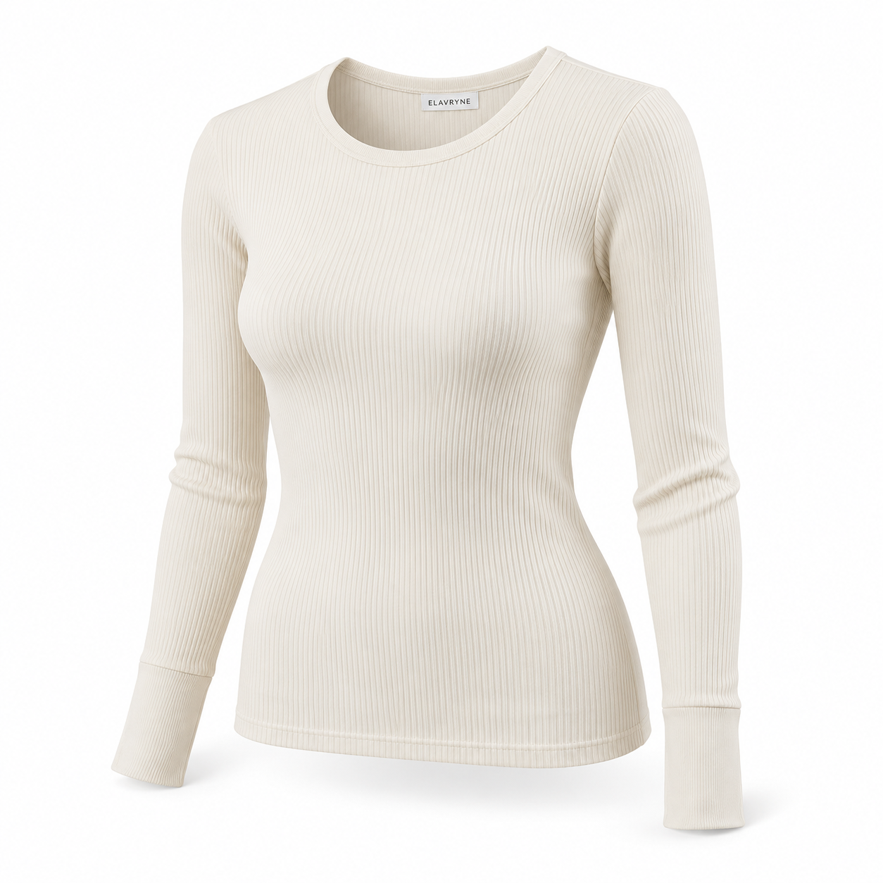 Lena Ribbed Long-Sleeve Top