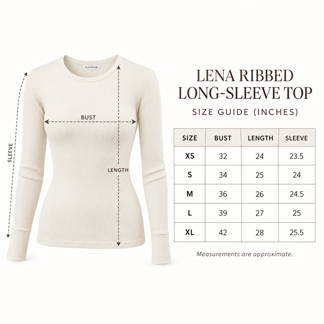 Lena Ribbed Long-Sleeve Top