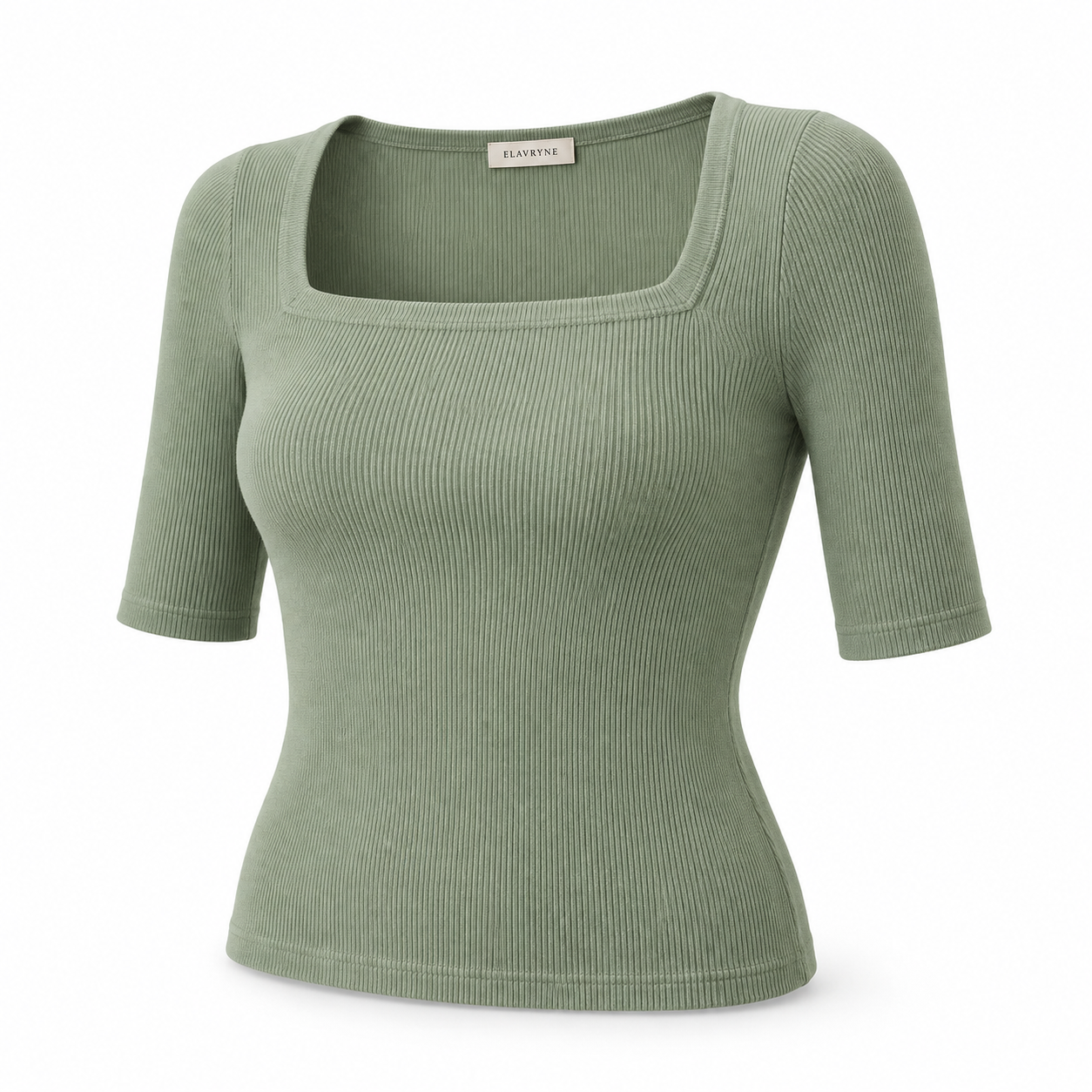 Nora Square-Neck Knit Top
