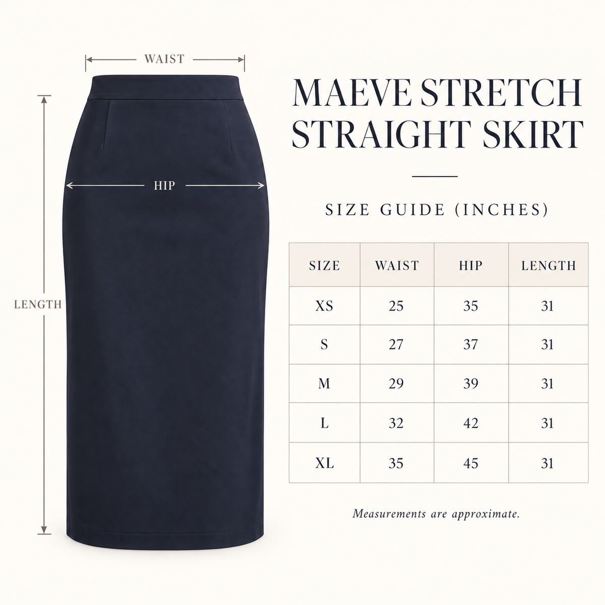 Maeve Stretch Straight Skirt