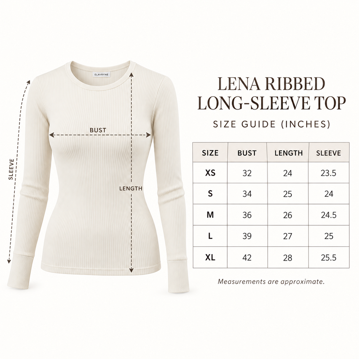 Lena Ribbed Long-Sleeve Top