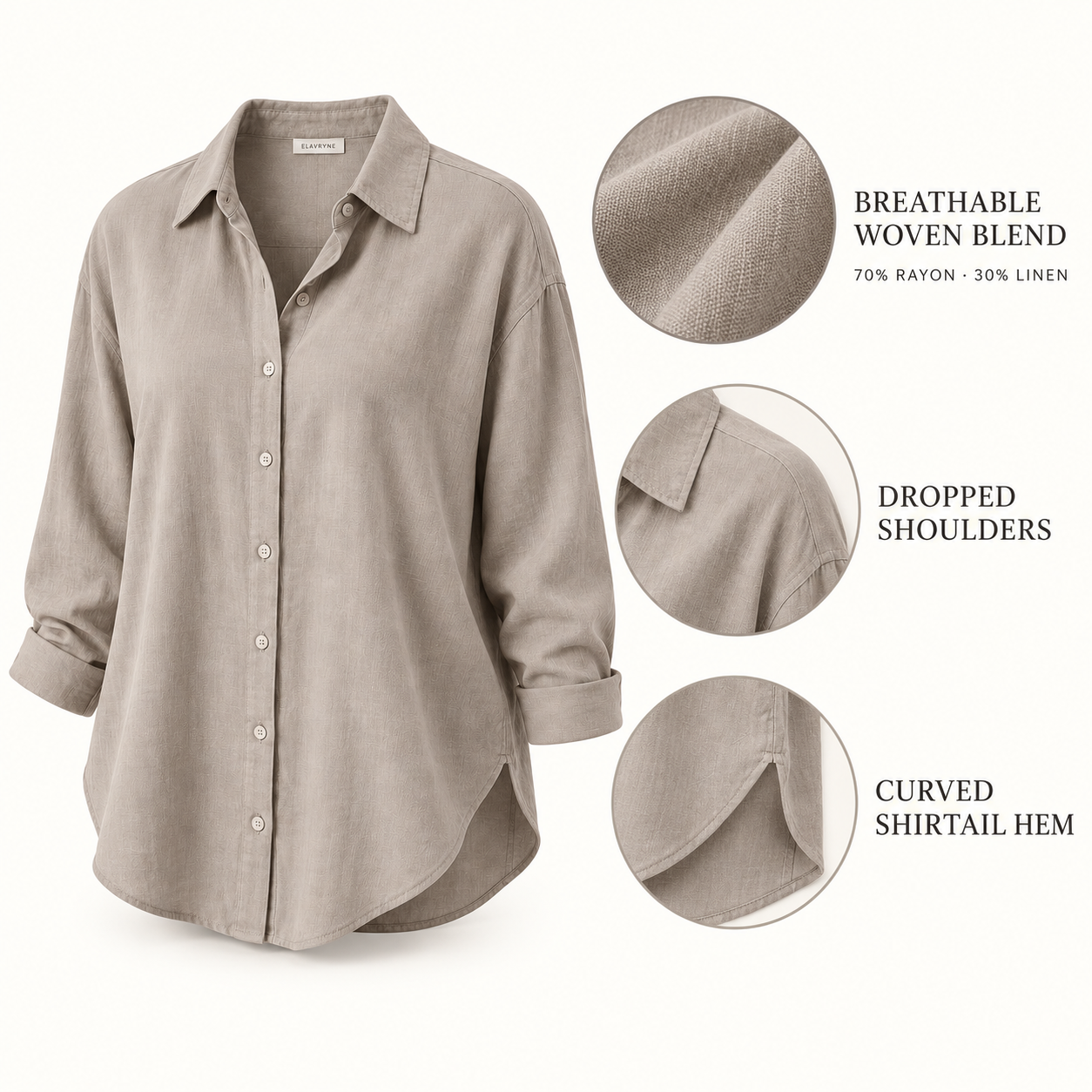 Maren Draped Relaxed Shirt