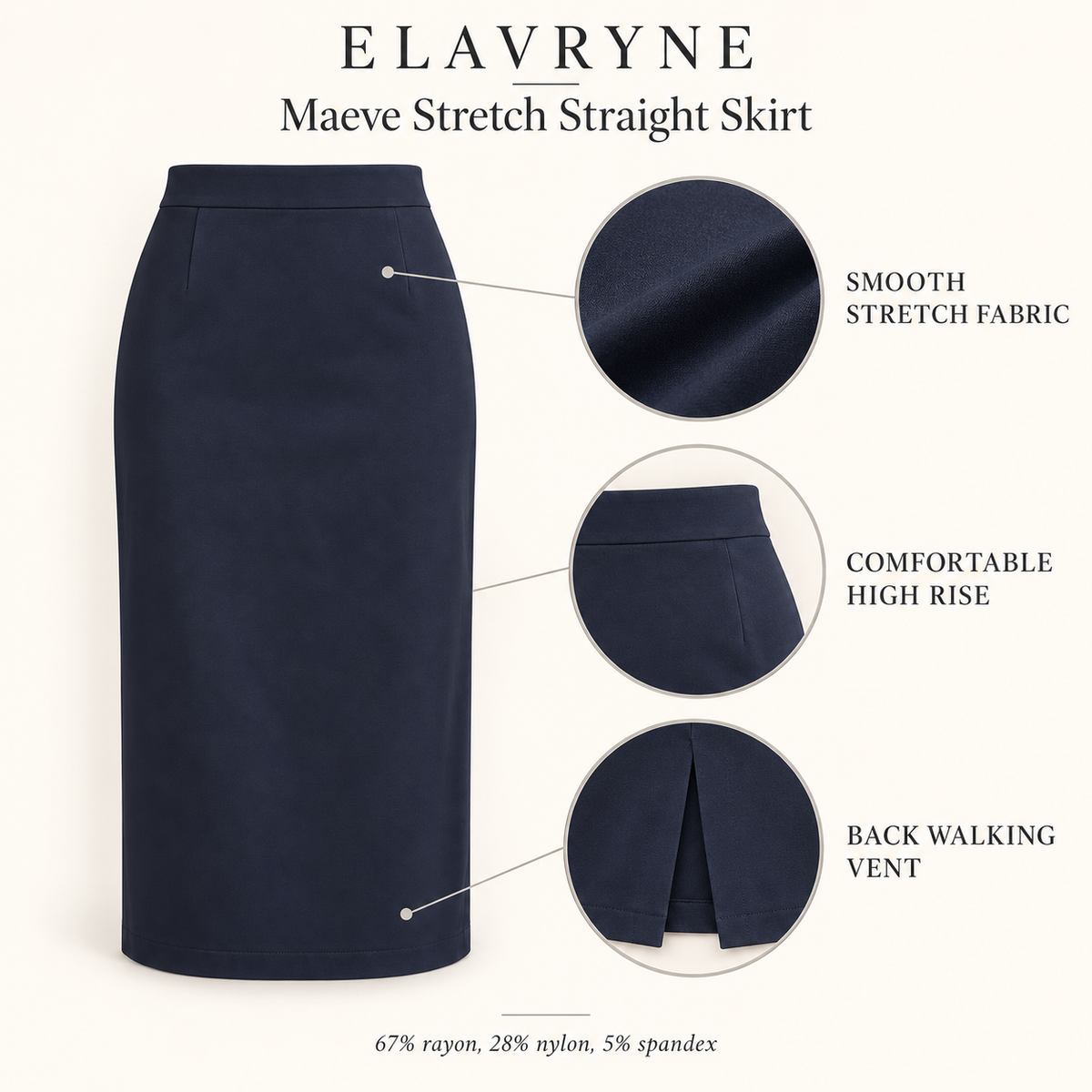 Maeve Stretch Straight Skirt